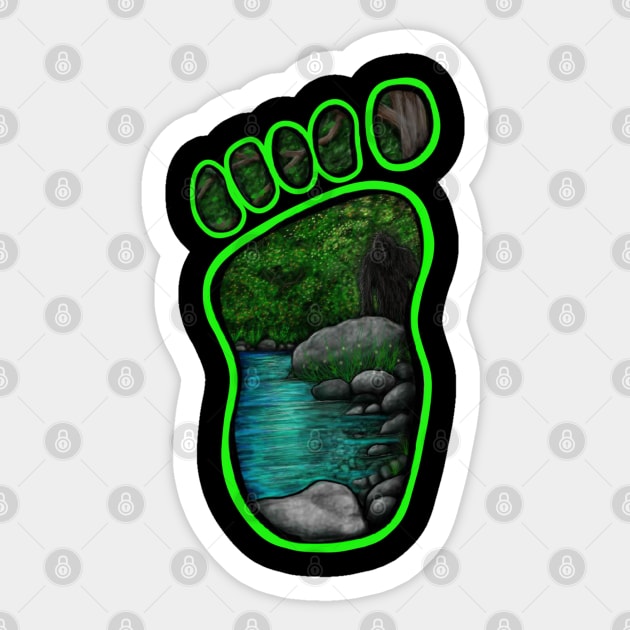 bluff creek bigfoot Sticker by Squatchyink